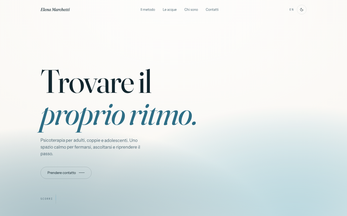 Anteprima del sito demo per uno studio di psicoterapia